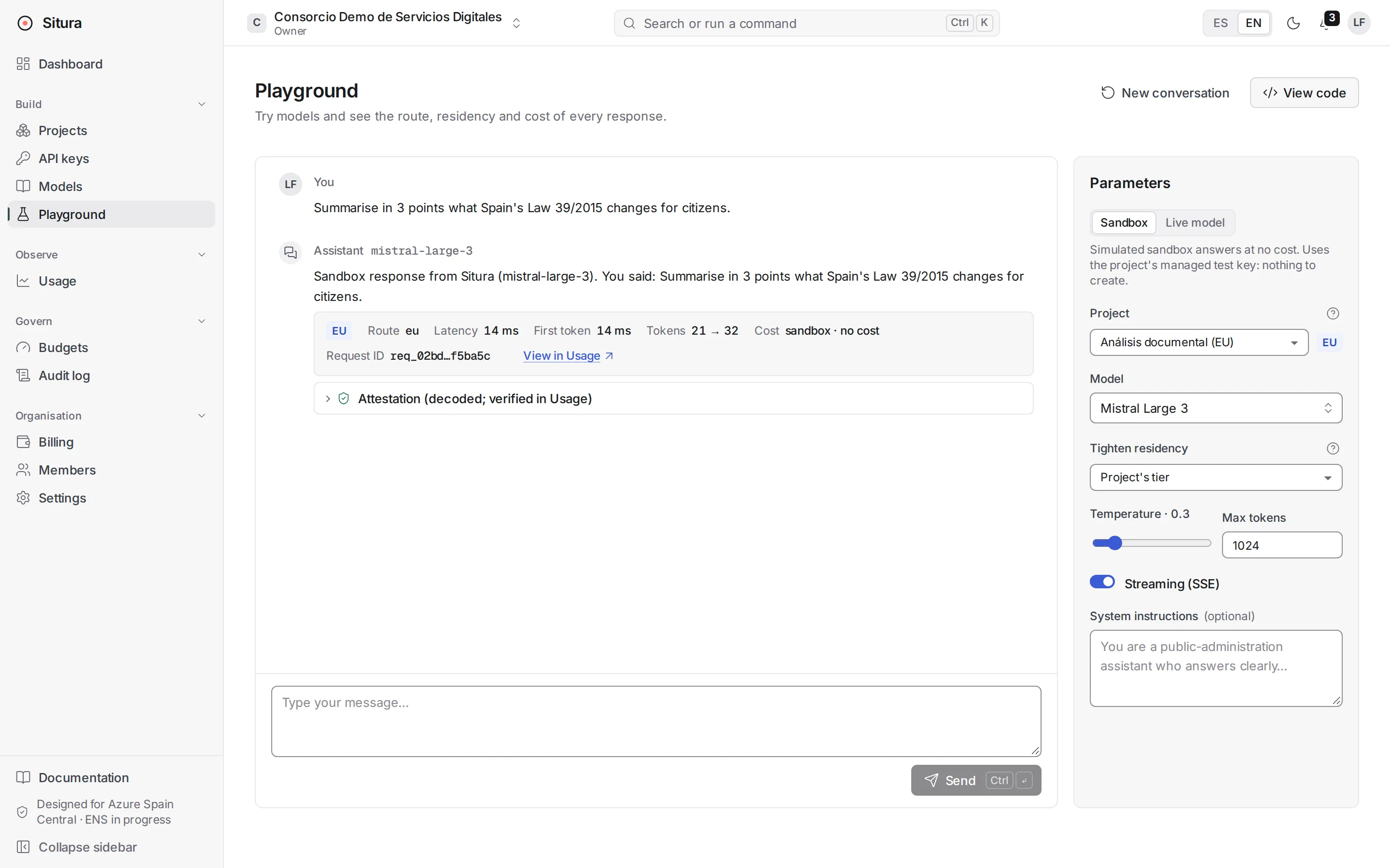 Situra console playground